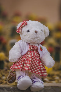 Cute girl sitting on a toy