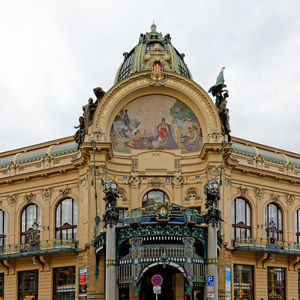 Low angle view of historical building against sky