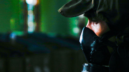 Close-up portrait of young man