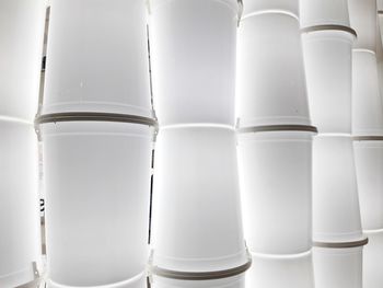 Close-up of beer in row