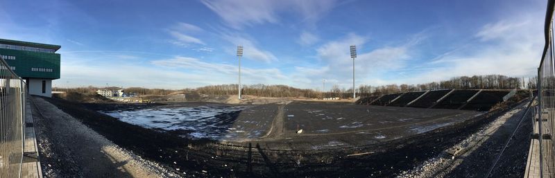 Road against sky during winter