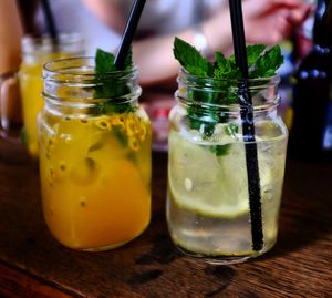 Close-up of drink on table