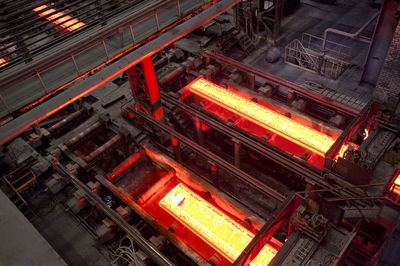 Illuminated conveyor belts at metal industry