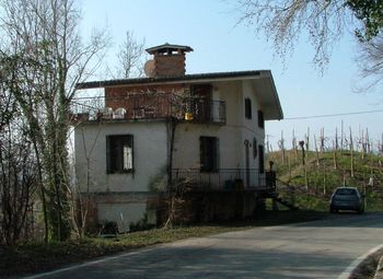 Road by building against sky