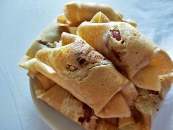 Close-up of bread in plate