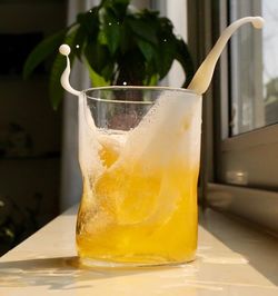 Close-up of drink on table