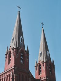 Low angle view of traditional building against sky