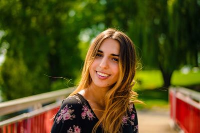 Portrait of smiling young woman