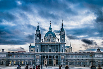 Group of people in front of building