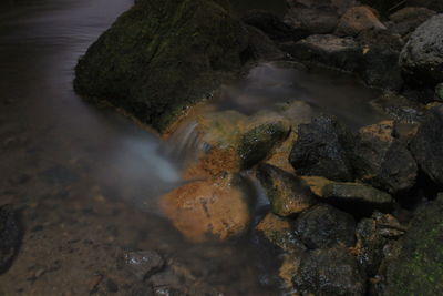 River flowing through rocks