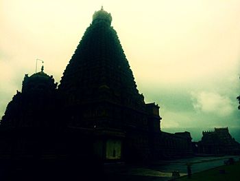 Low angle view of temple against sky