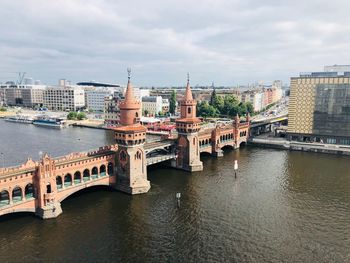 Bridge over river in city