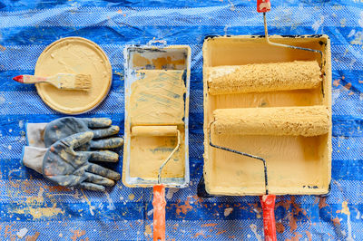 High angle view of ice cream