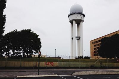 Built structures against the sky