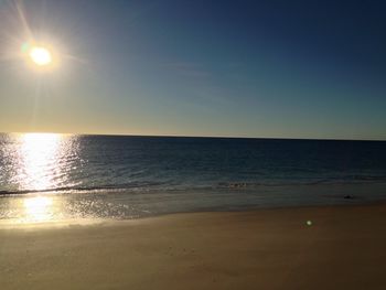 Scenic view of sunset over sea