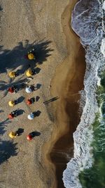 High angle view of beach