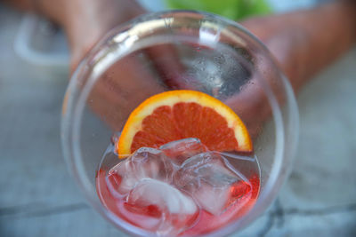 Close-up of drink in glass