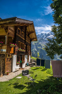 Scenic picture from gimmelwald at lauterbrunnen valley, switzerland