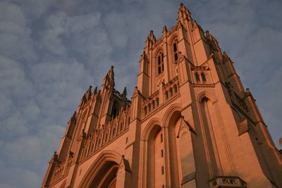 Low angle view of traditional building against sky