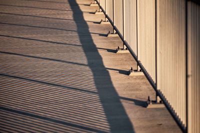 High angle view of footpath