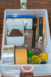 Drawer with stationaries. organizing and decluttering.