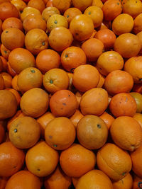 Full frame shot of oranges at market stall