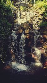 Scenic view of waterfall