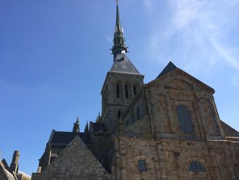 Low angle view of temple against sky