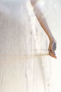 Low section of man in water