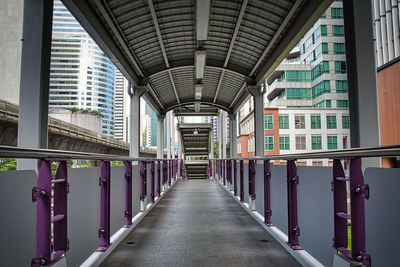 Mesmerizing ramp of the chong nonsi bts skytrain station in the silom business district of bangkok