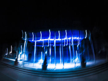 Close-up of illuminated lights at night