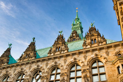 Low angle view of historical building against sky