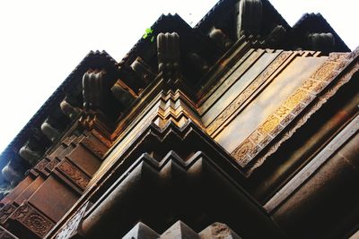 Low angle view of temple building against sky