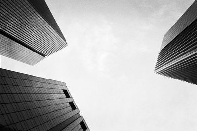 Low angle view of modern building against sky