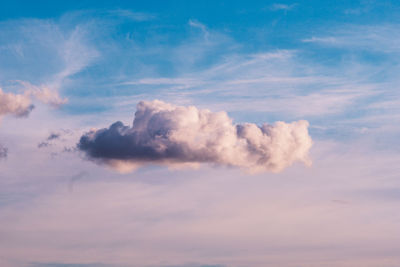 Low angle view of clouds in sky