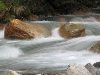 Scenic view of waterfall