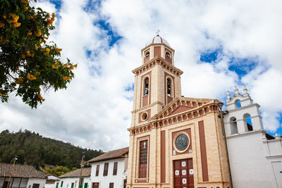 Historical parish temple of the divine savior built on 1678 at the central square of the town of iza