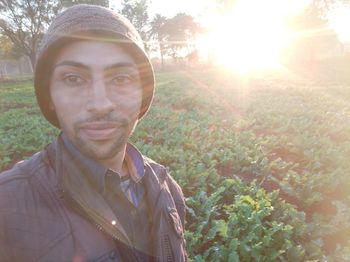 Portrait of young man smiling