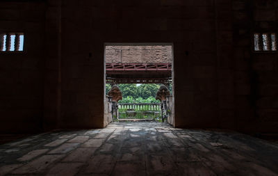 Entrance of historic building