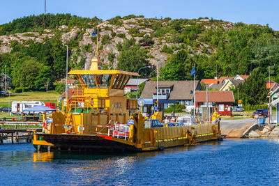 Car ferry in hamburgsund on the swedish coast