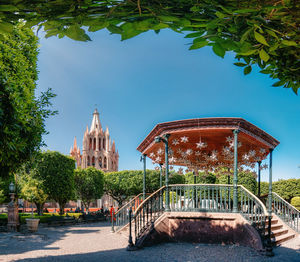 View of built structures against sky