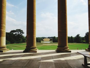 View of park against cloudy sky