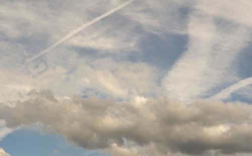 Low angle view of clouds in sky