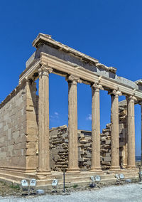 View of historical building against blue sky