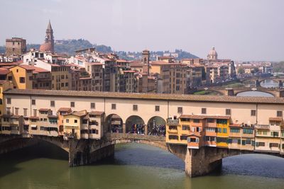 Bridge over river in city