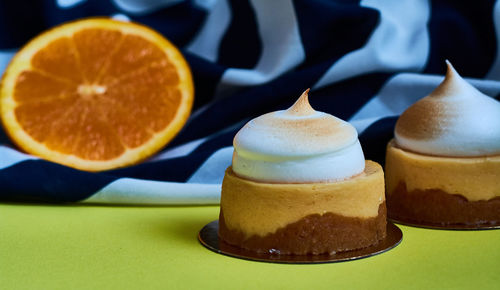 Close-up of cake on table