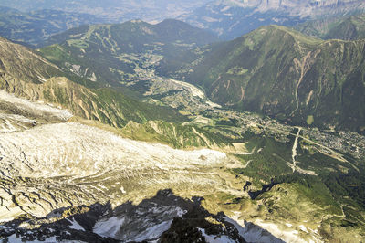 High angle view of mountains