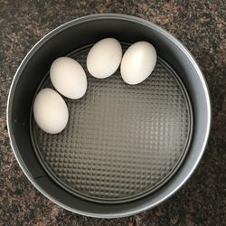 Close-up high angle view of eggs