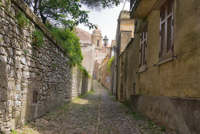 Narrow alley amidst buildings