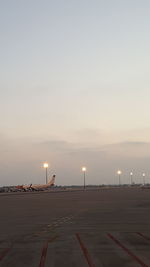 Scenic view of beach against sky at night